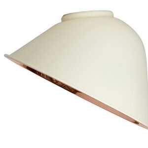 REFORMATION Angled matte cream dome/copper lined lamp shade